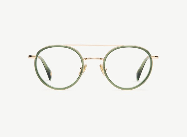 Front view of a pair of eyeglasses called the Prospect in Jade