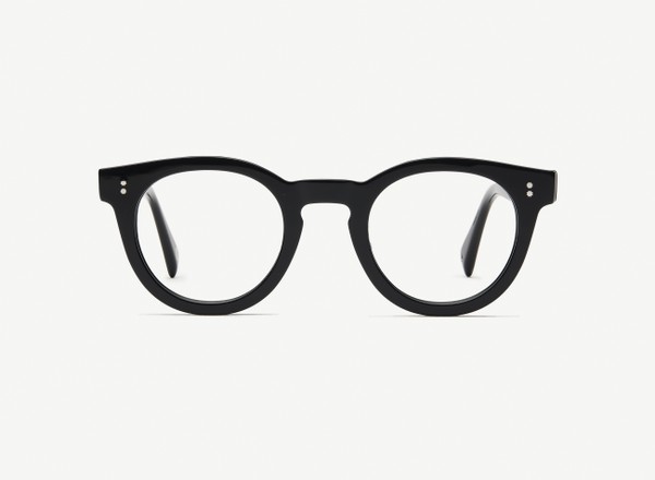 Front view of a pair of eyeglasses called the Messenger in Black