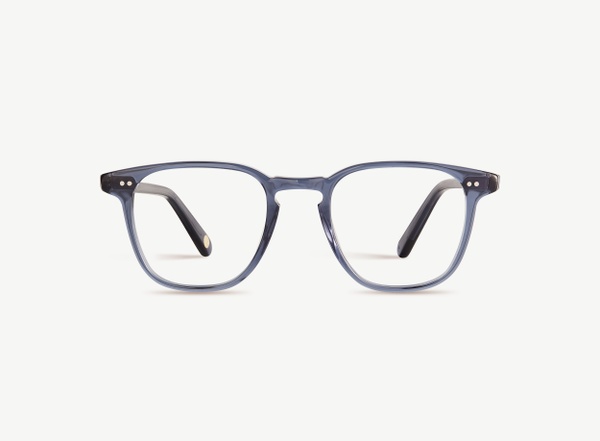 Front view of a pair of eyeglasses called the Architect in Midnight