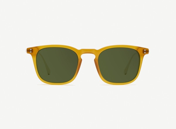 Front view of a pair of eyeglasses called the Engineer in Marigold