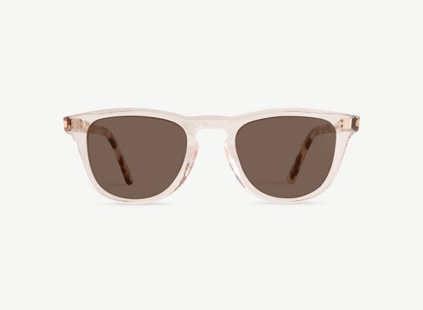 Front view of a pair of eyeglasses called the Pianist in Rose