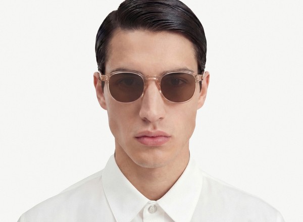 Front view of a pair of eyeglasses called the Idealist in Rose