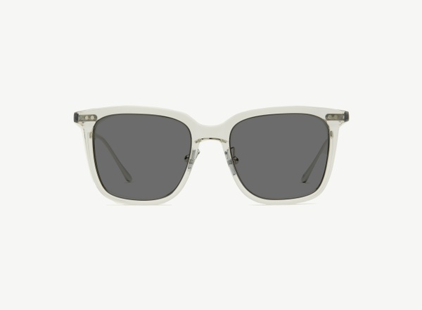 Front view of a pair of eyeglasses called the Manager in Smoke