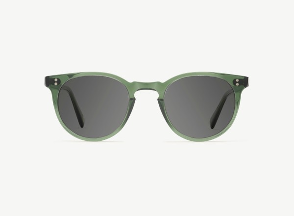Front view of a pair of eyeglasses called the Parisian in Jade