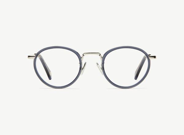 Front view of a pair of eyeglasses called the Author in Midnight