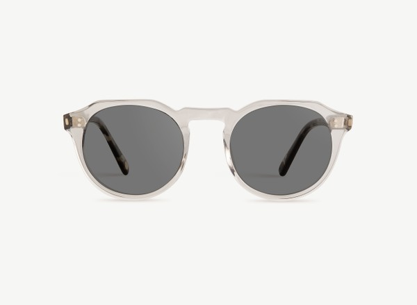 Front view of a pair of eyeglasses called the Sculptor in Frost