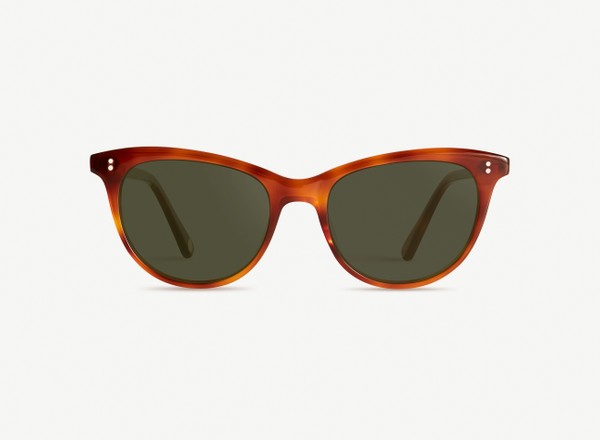 Front view of a pair of eyeglasses called the Ballerina in Amber