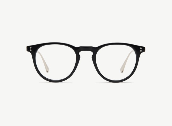 Front view of a pair of eyeglasses called the Mediator in Black