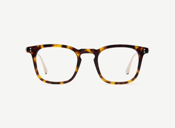 Front view of a pair of eyeglasses called the Engineer in Tortoise