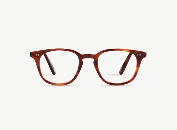 Front view of a pair of eyeglasses called the Samaritan in Havana
