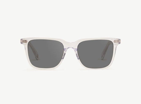 Front view of a pair of eyeglasses called the Leader in Crystal