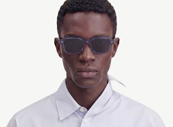 Front view of a pair of eyeglasses called the Prophet in Midnight