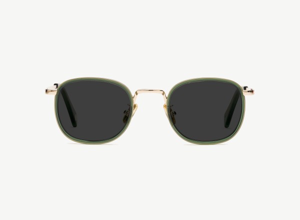 Front view of a pair of eyeglasses called the Diplomat in Jade