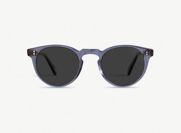 Front view of a pair of eyeglasses called the Bohemian in Midnight