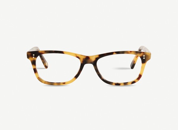 Front view of a pair of eyeglasses called the Romantic in Turtle