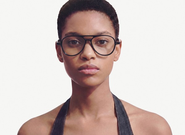 Front view of a pair of eyeglasses called the Radical in Black