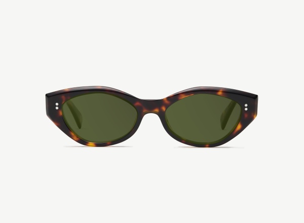Front view of a pair of eyeglasses called the Luna in Tortoise