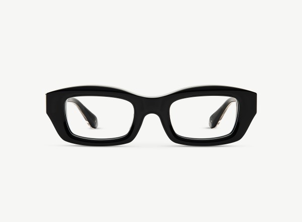 Front view of a pair of eyeglasses called the Enzo in Black