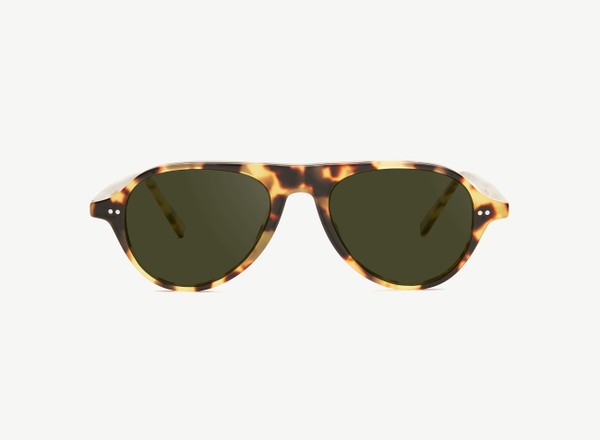 Front view of a pair of eyeglasses called the Pilot in Turtle