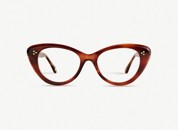 Front view of a pair of eyeglasses called the Icon in Havana