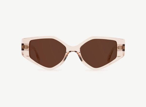 Front view of a pair of eyeglasses called the Violinist in Nude