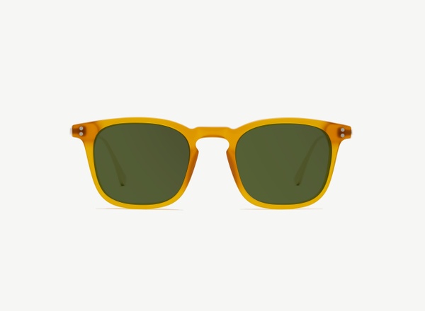Front view of a pair of eyeglasses called the Engineer in Marigold
