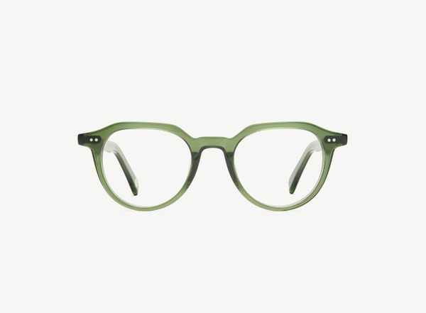 Front view of a pair of eyeglasses called the Director in Jade