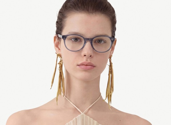 Front view of a pair of eyeglasses called the Londoner in Midnight