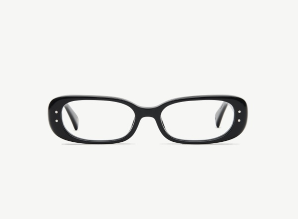Front view of a pair of eyeglasses called the Nomad in Black