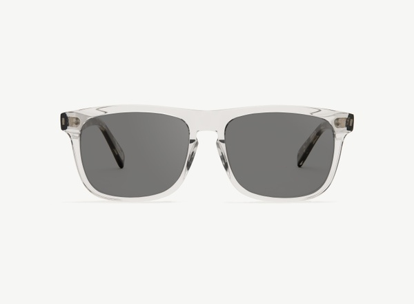 Front view of a pair of eyeglasses called the Captain in Frost