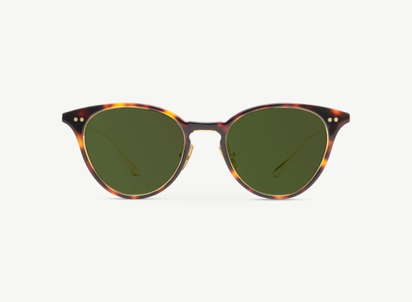 Front view of a pair of eyeglasses called the Melodist in Tortoise