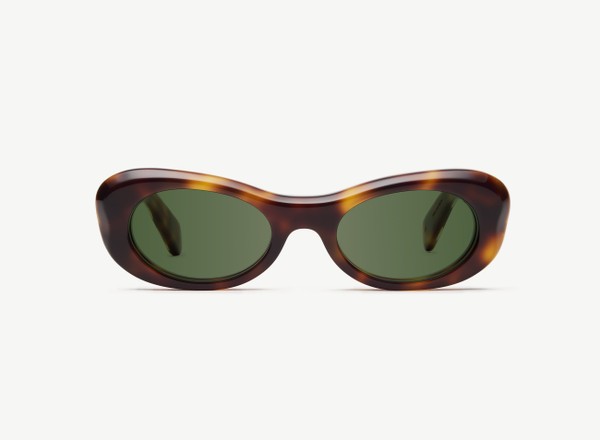 A pair of eyeglasses called the Flow in Tortoiseshell colour