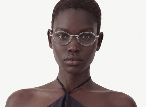 Front view of a pair of eyeglasses called the Vogue in Midnight
