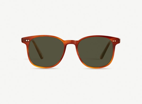 Front view of a pair of eyeglasses called the Wonder in Amber