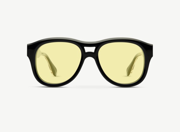 Front view of a pair of eyeglasses called the Salva in Black