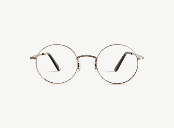 Front view of a pair of eyeglasses called the Stargazer in Gunmetal