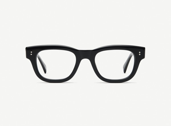 Front view of a pair of eyeglasses called the Navigator in Black