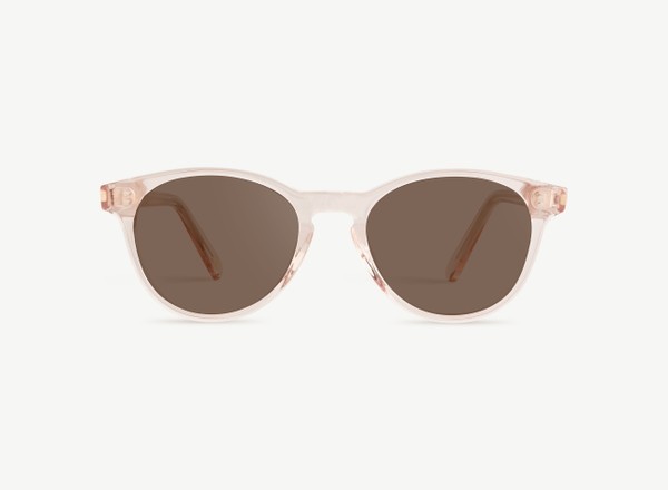 Front view of a pair of eyeglasses called the Fashioner in Soda