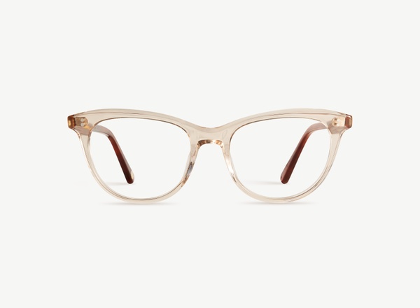 Front view of a pair of eyeglasses called the Ballerina in Sunrise