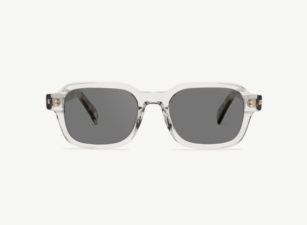 Front view of a pair of eyeglasses called the Prophet in Frost