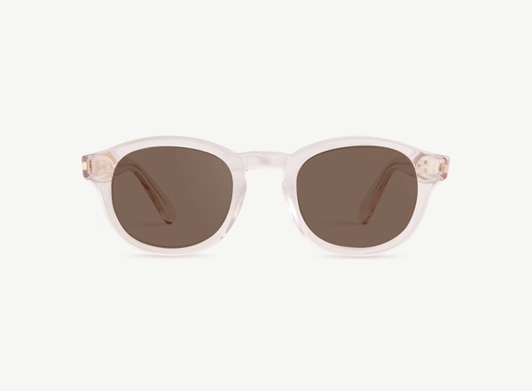 Front view of a pair of eyeglasses called the Optimist in Lilac