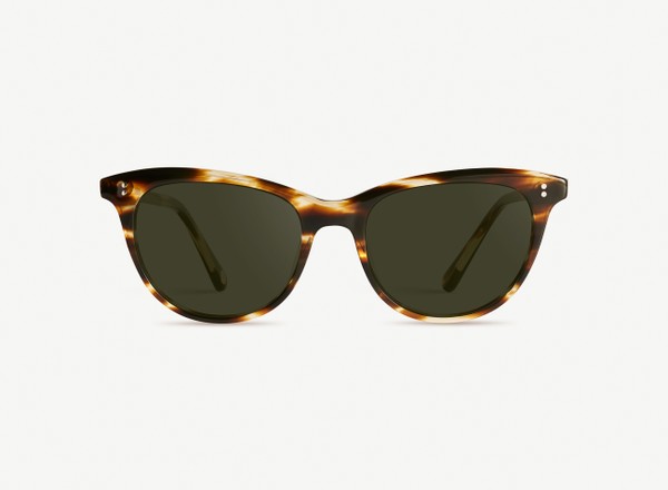 Front view of a pair of eyeglasses called the Ballerina in Tobacco