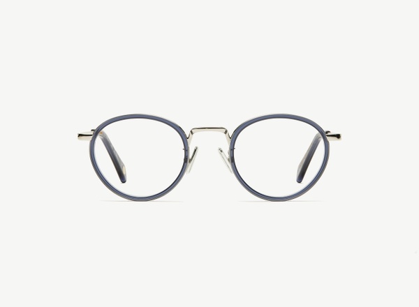 Front view of a pair of eyeglasses called the Author in Midnight