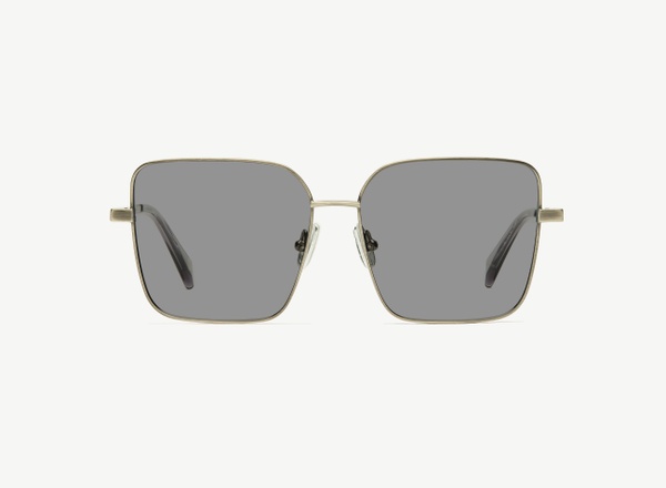 Front view of a pair of eyeglasses called the Writer in Gunmetal