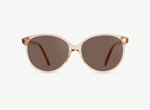 Front view of a pair of eyeglasses called the Stylist in Sunrise