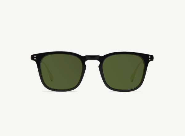 Front view of a pair of eyeglasses called the Engineer in Black