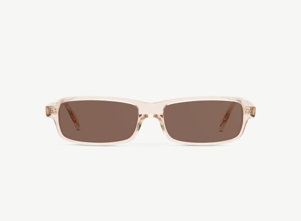 Front view of a pair of eyeglasses called the Blade in Nude