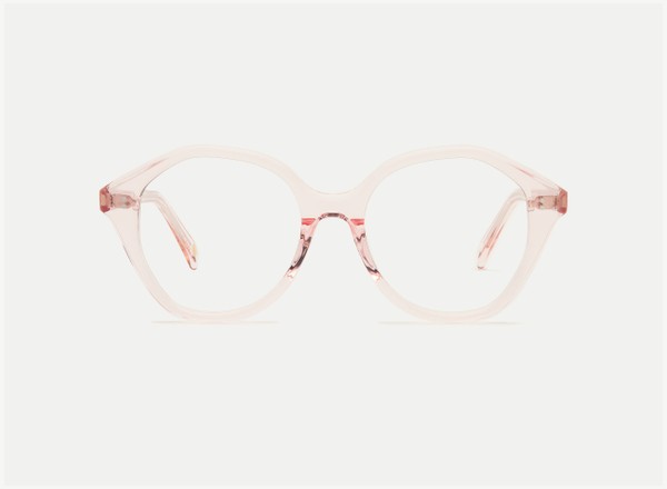 Front view of a pair of eyeglasses called the Angel in Soda