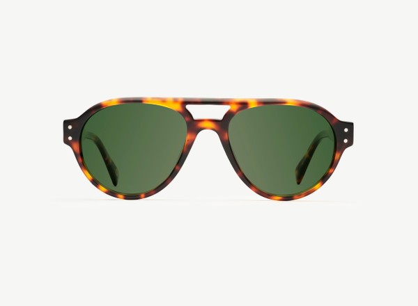 Front view of a pair of eyeglasses called the Sailor in Tortoise