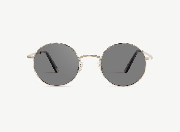 Front view of a pair of eyeglasses called the Stargazer in Silver